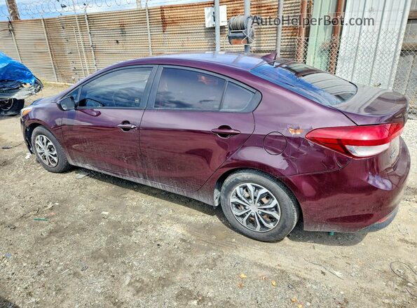 3KPFK4A70HE006441 2017 KIA FORTE Burgundy უკანა მარცხენა