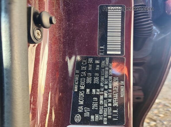 3KPFK4A71JE204290 2018 KIA FORTE Black Engine compartment view