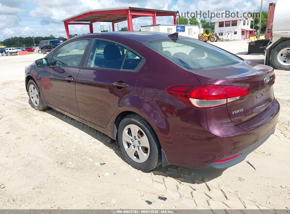 3KPFK4A75JE199529 2018 KIA FORTE Maroon Задня ліва чверть