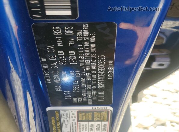 3KPFT4DE4SE062526 2025 KIA K4 Blue Вид підкапотного простору