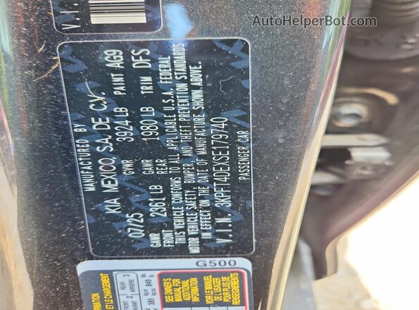 3KPFT4DEXSE179740 2025 KIA K4 Black ძრავის განყოფილების ხედი