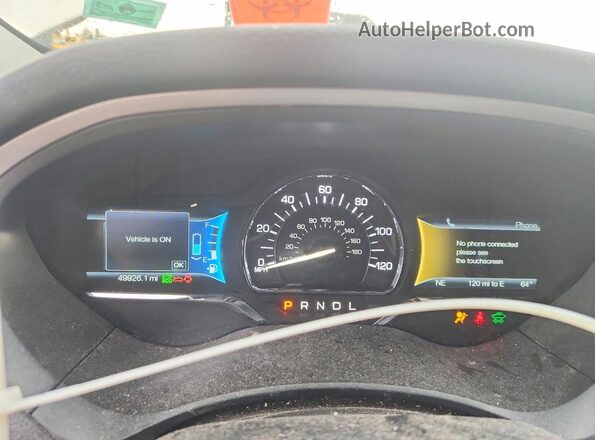 3LN6L2LU3GR630371 2016 LINCOLN MKZ White Widok zestawu wskaźników
