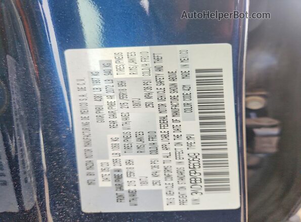 3MVDMBBM3PM560649 2023 MAZDA CX-30 Blue Vista de la etiqueta del VIN