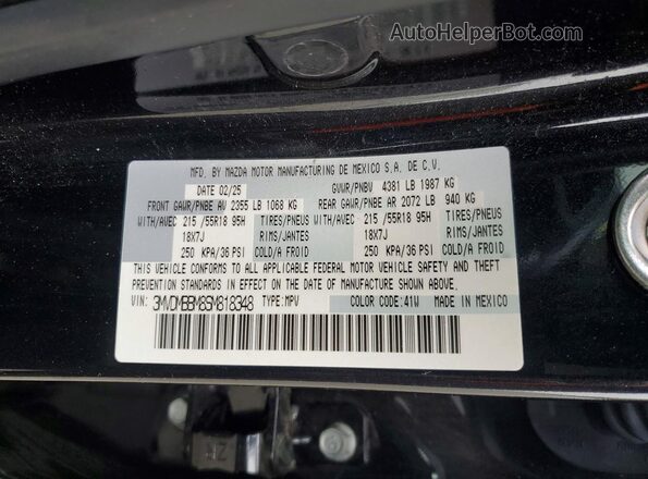3MVDMBBM8SM818348 2025 MAZDA CX-30 Charcoal Вид наклейки з VIN-кодом