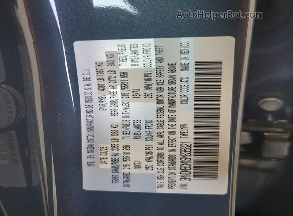 3MVDMBCM1SM836821 2025 MAZDA CX-30 Gray Вид наклейки з VIN-кодом