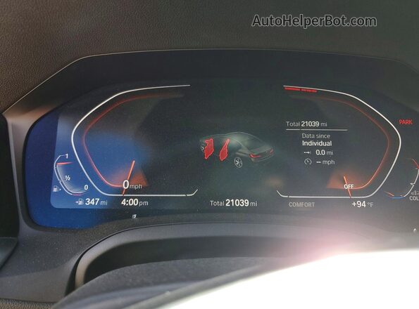 3MW5R1J09N8C41484 2022 BMW 3 SERIES Black Widok zestawu wskaźników