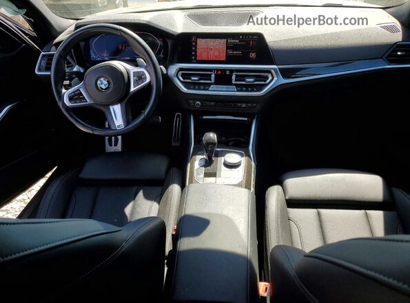 3MW5R1J09N8C41484 2022 BMW 3 SERIES Black Widok deski rozdzielczej