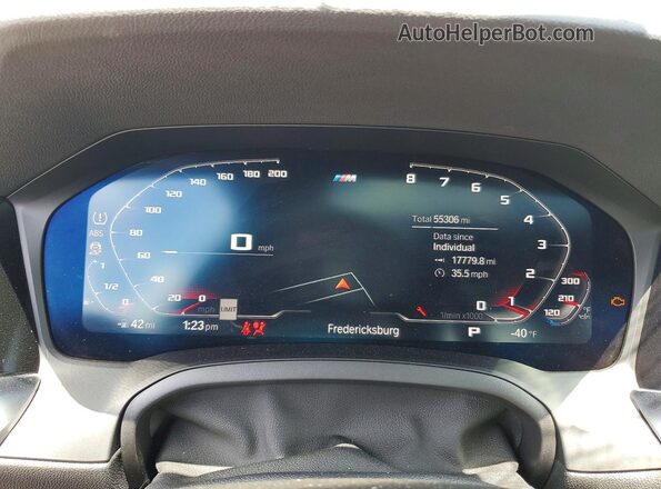 3MW5R7J03M8C00575 2021 BMW 3 SERIES Gray Widok zestawu wskaźników