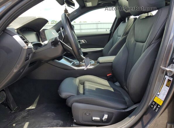 3MW5R7J03M8C00575 2021 BMW 3 SERIES Gray Widok wnętrza z przodu
