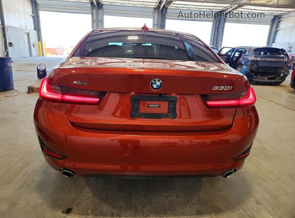 3MW5R7J04L8B33192 2020 BMW 3 SERIES Orange Rear view