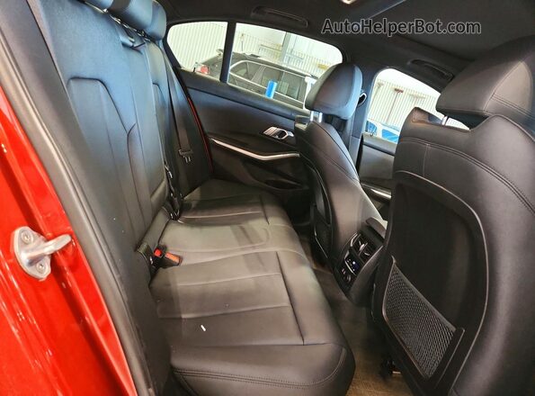 3MW5R7J04L8B33192 2020 BMW 3 SERIES Orange Rear seats view
