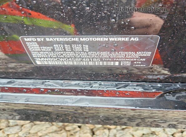3MW89CW04S8F48185 2025 BMW 3 SERIES Black Engine compartment view