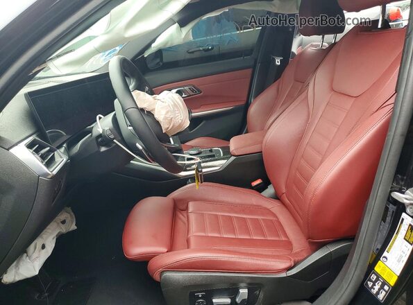 3MW89FF09P8D40537 2023 BMW 3 SERIES Black Widok wnętrza z przodu