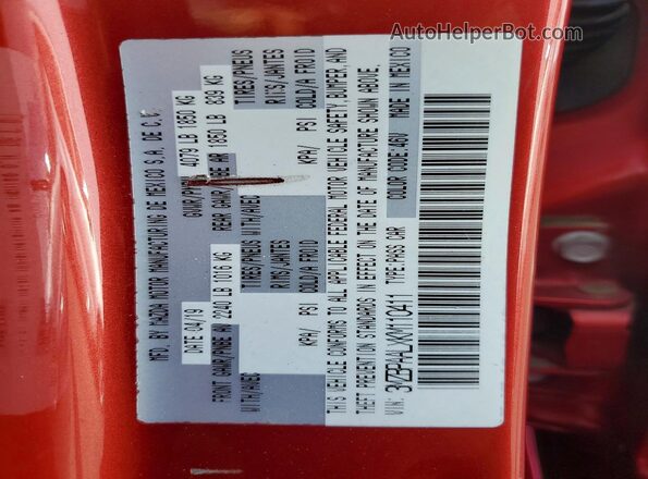 3MZBPAALXKM110411 2019 MAZDA 3 Красный Вид подкапотного пространства