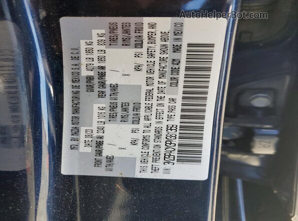 3MZBPACM3PM381369 2023 MAZDA 3 Blue VIN sticker view