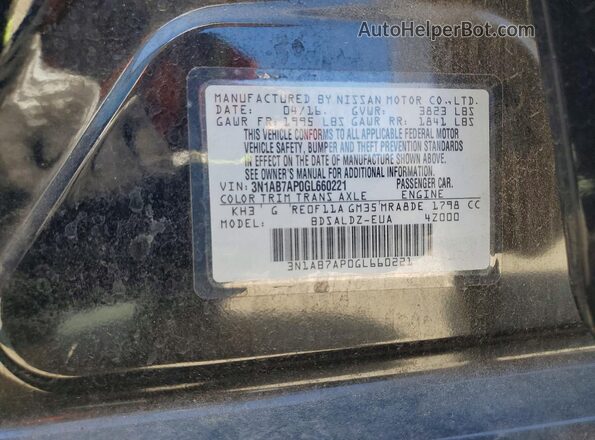 3N1AB7AP0GL660221 2016 NISSAN SENTRA Black Вид підкапотного простору