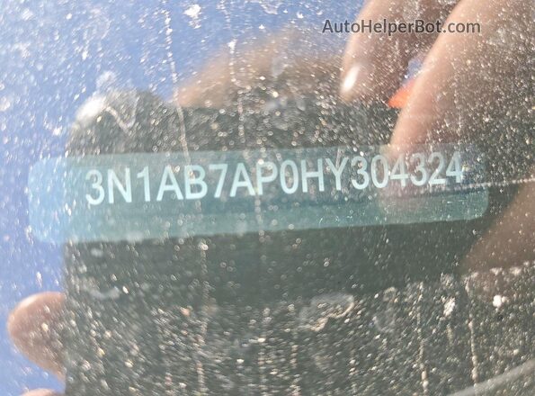 3N1AB7AP0HY304324 2017 NISSAN SENTRA Белый Вид наклейки с VIN-кодом