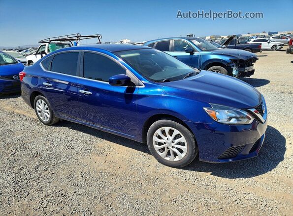 3N1AB7AP0KY308347 2019 NISSAN SENTRA Blue Передня права чверть