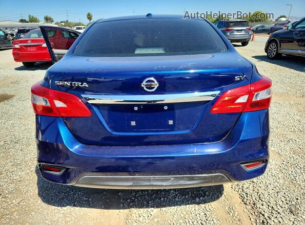 3N1AB7AP0KY308347 2019 NISSAN SENTRA Blue Вид ззаду