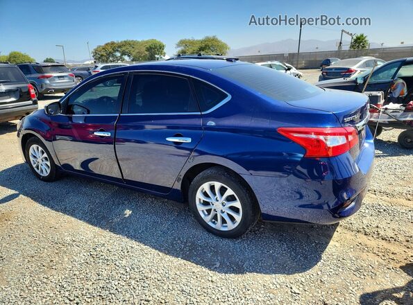 3N1AB7AP0KY308347 2019 NISSAN SENTRA Blue Задня ліва чверть