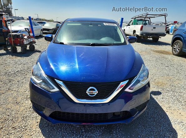 3N1AB7AP0KY308347 2019 NISSAN SENTRA Blue Вид спереду