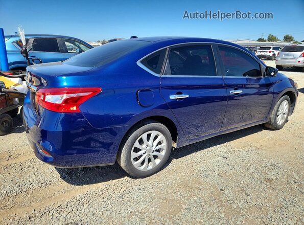 3N1AB7AP0KY308347 2019 NISSAN SENTRA Blue Задня права чверть