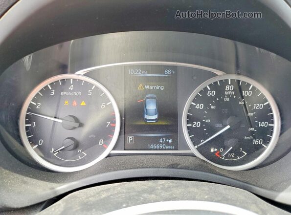 3N1AB7AP1HL636365 2017 NISSAN SENTRA Серебряный Вид щитка приборов