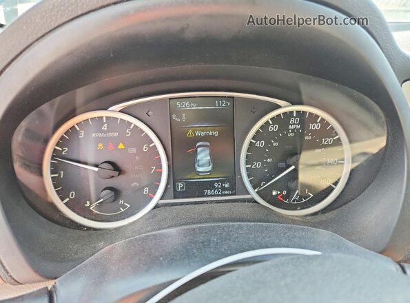 3N1AB7AP1HY205317 2017 NISSAN SENTRA Blue Instrument cluster view