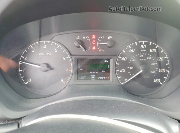 3N1AB7AP1HY401287 2017 NISSAN SENTRA Silver Вид щитка приладів