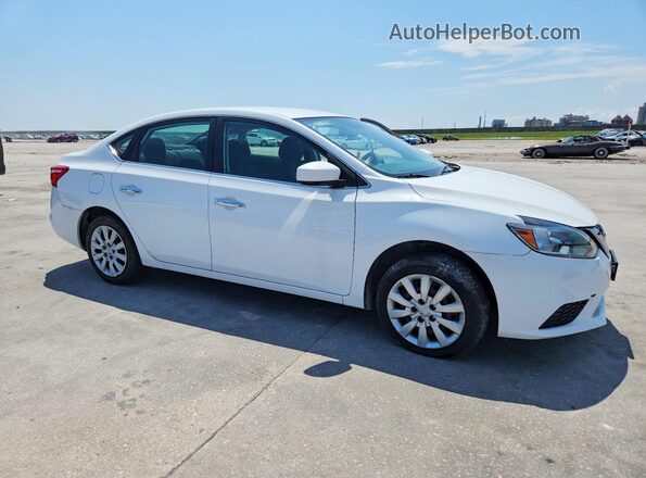 3N1AB7AP1KY228295 2019 NISSAN SENTRA Белый Передняя правая четверть