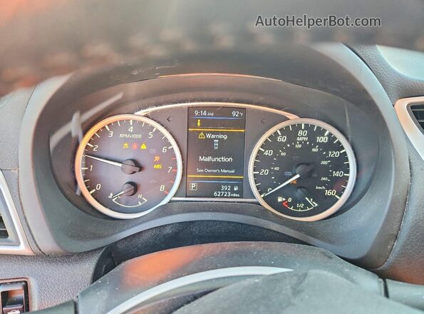 3N1AB7AP1KY418355 2019 NISSAN SENTRA Gray ხელსაწყოთა პანელის ხედი