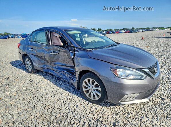 3N1AB7AP1KY418355 2019 NISSAN SENTRA Gray წინა მარჯვენა