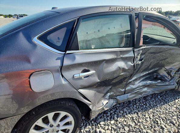 3N1AB7AP1KY418355 2019 NISSAN SENTRA Gray უკანა სავარძლების ხედი