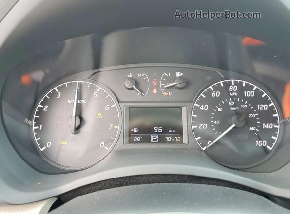 3N1AB7AP2HY280883 2017 NISSAN SENTRA Белый Вид щитка приборов