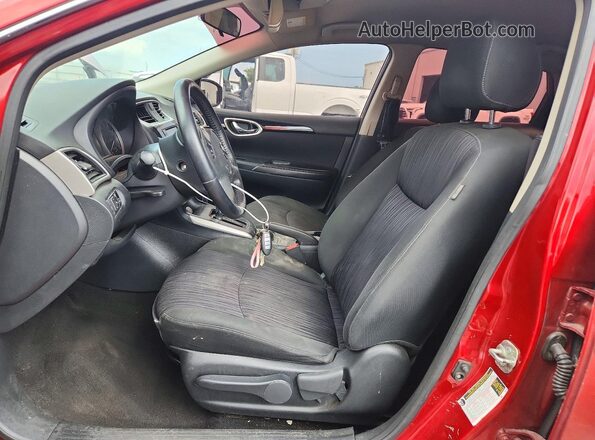 3N1AB7AP2KY295455 2019 NISSAN SENTRA Red Вид салону спереду