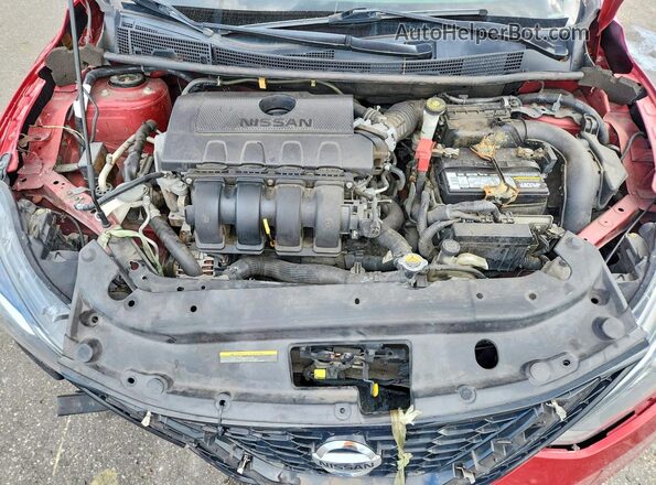 3N1AB7AP2KY295455 2019 NISSAN SENTRA Red Вид задньої частини салону