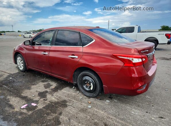 3N1AB7AP2KY295455 2019 NISSAN SENTRA Red Задня ліва чверть