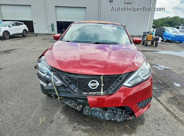 3N1AB7AP2KY295455 2019 NISSAN SENTRA Red Вид спереду