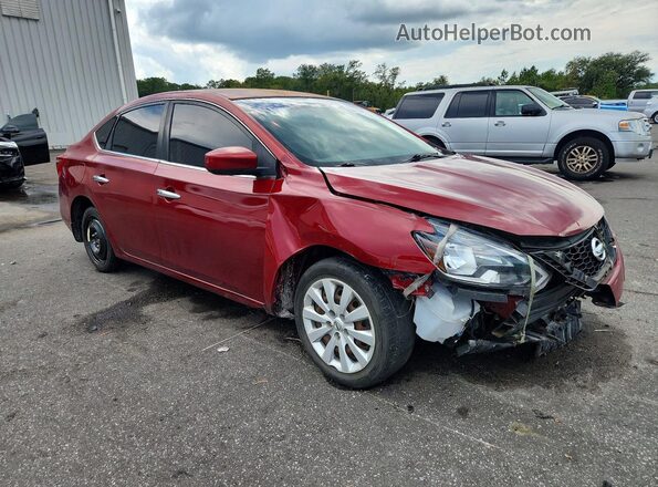 3N1AB7AP2KY295455 2019 NISSAN SENTRA Red Передня права чверть