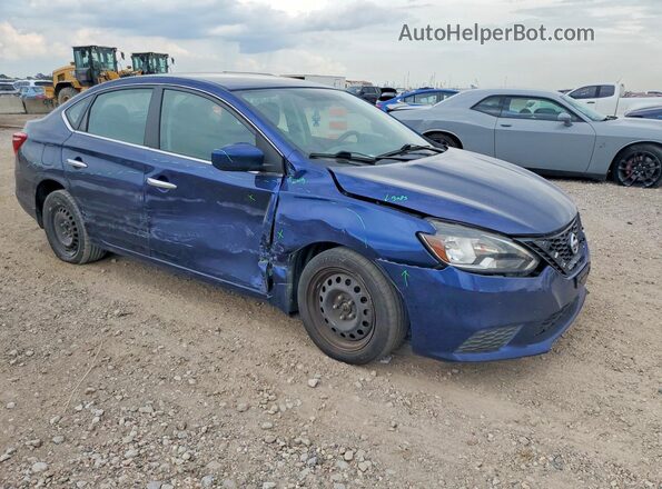 3N1AB7AP2KY398505 2019 NISSAN SENTRA Blue Առջևի աջ