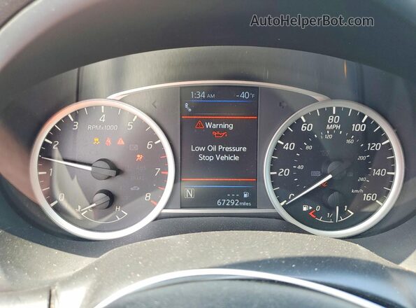 3N1AB7AP3KY331895 2019 NISSAN SENTRA Gray Widok zestawu wskaźników