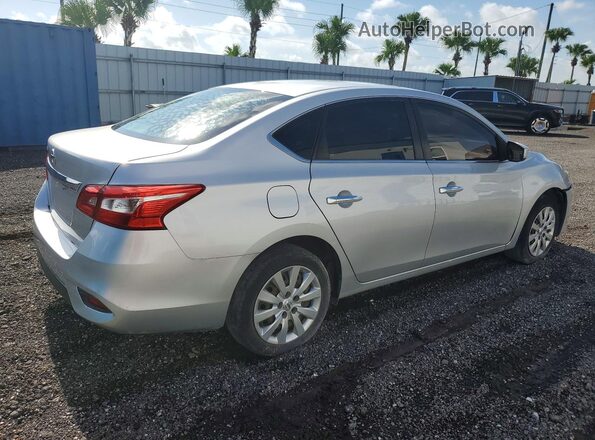 3N1AB7AP3KY438185 2019 NISSAN SENTRA Серебряный Задняя правая четверть