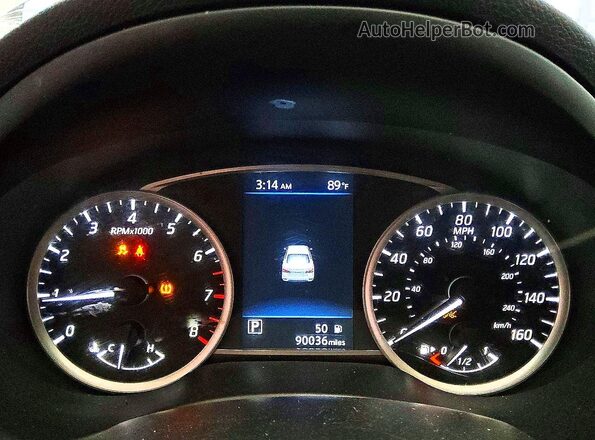 3N1AB7AP3KY438185 2019 NISSAN SENTRA Серебряный Вид щитка приборов