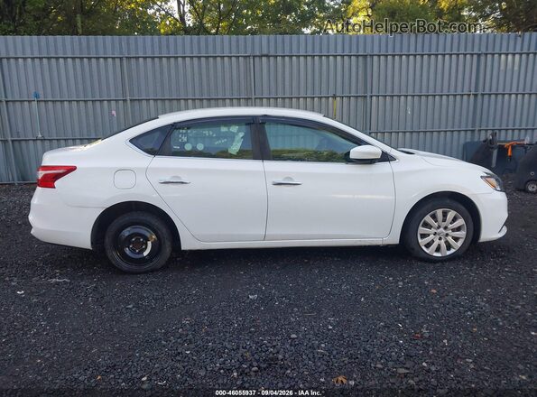 3N1AB7AP3KY438428 2019 NISSAN SENTRA White Widok wnętrza z tyłu