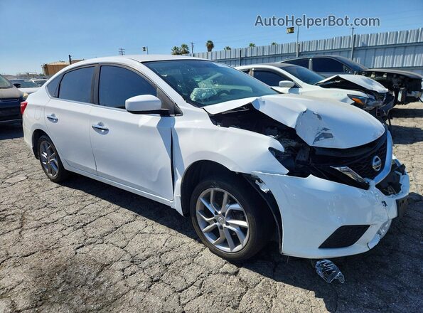 3N1AB7AP4KY233121 2019 NISSAN SENTRA White Front right