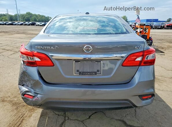 3N1AB7AP4KY266037 2019 NISSAN SENTRA Gray Вид ззаду