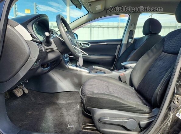 3N1AB7AP6KL627734 2019 NISSAN SENTRA Black Widok wnętrza z przodu