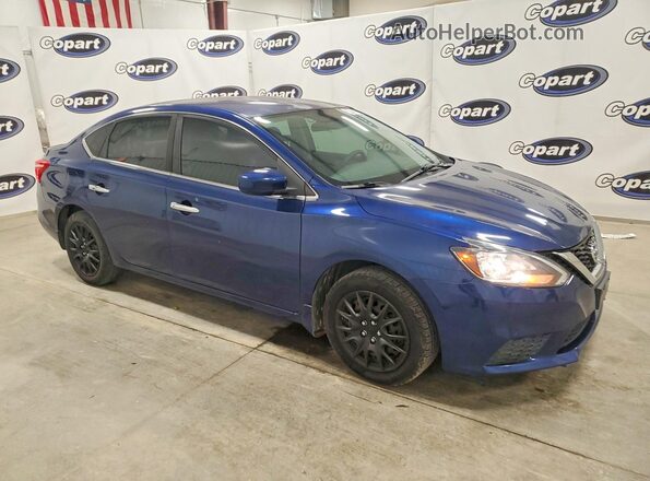 3N1AB7AP7GY298097 2016 NISSAN SENTRA Blue Передня права чверть
