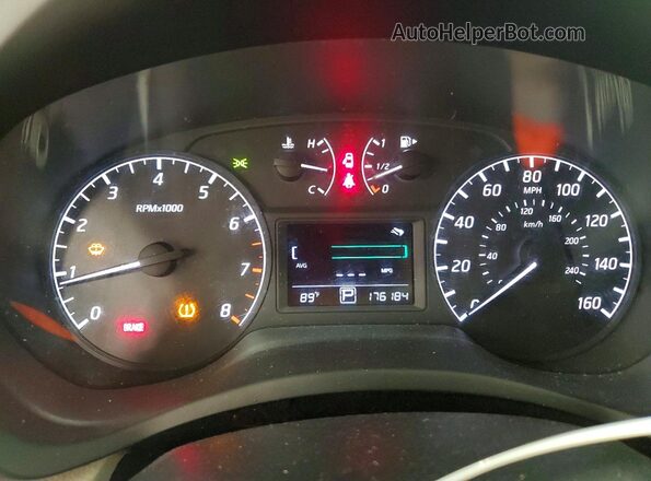 3N1AB7AP7GY298097 2016 NISSAN SENTRA Blue Вид щитка приладів
