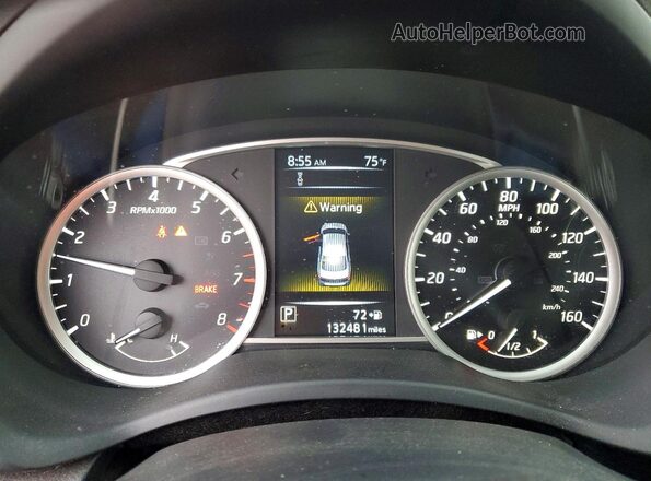3N1AB7AP7JY243270 2018 NISSAN SENTRA White Widok zestawu wskaźników